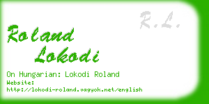 roland lokodi business card